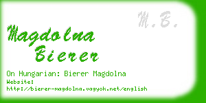 magdolna bierer business card
